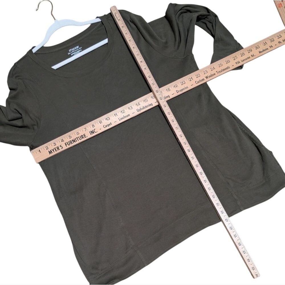 Chico's ultimate tee women's 3/XL Pima cotton tunic long sleeve cozy casual - Picture 4 of 10